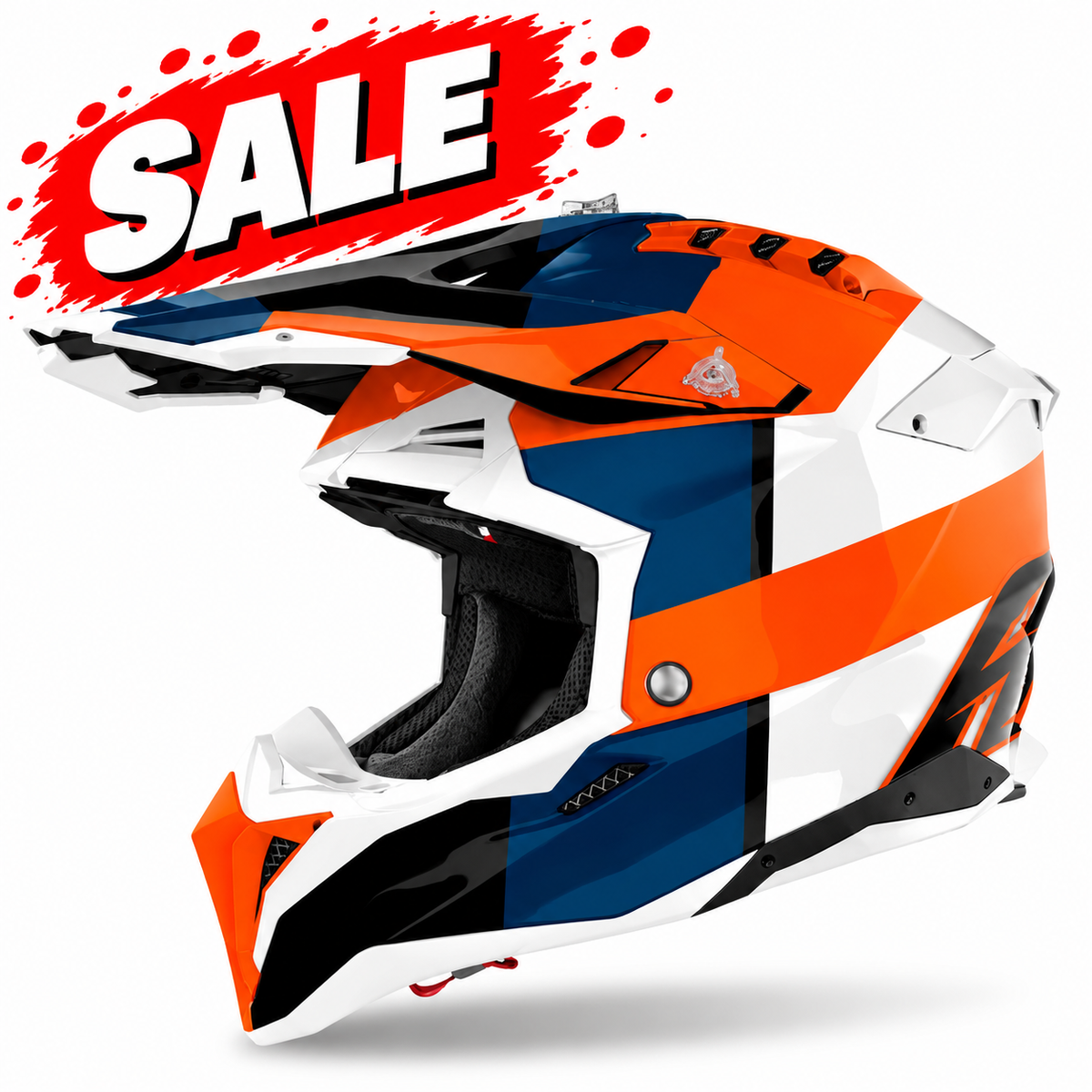 Airoh Aviator 3 Monach Orange Gloss MX Helmet