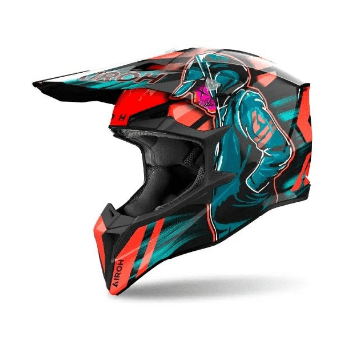 Airoh Wraaap Cyber Orange Gloss MX Helmet