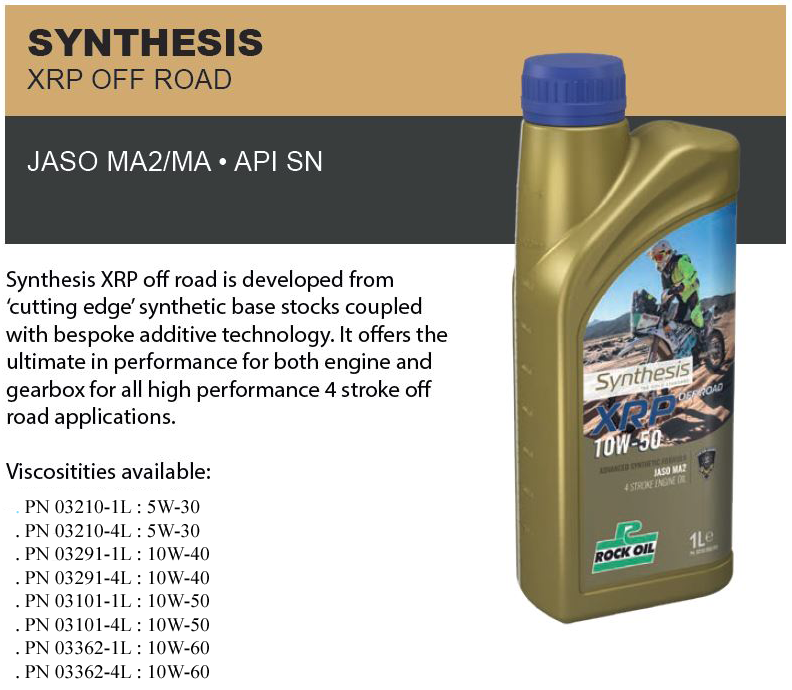 ROCK OIL SYN XRP OFF ROAD - 10W/40, 10W/50, 10W60