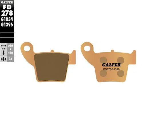 GALFER FD278 REAR PADS - GOLD
