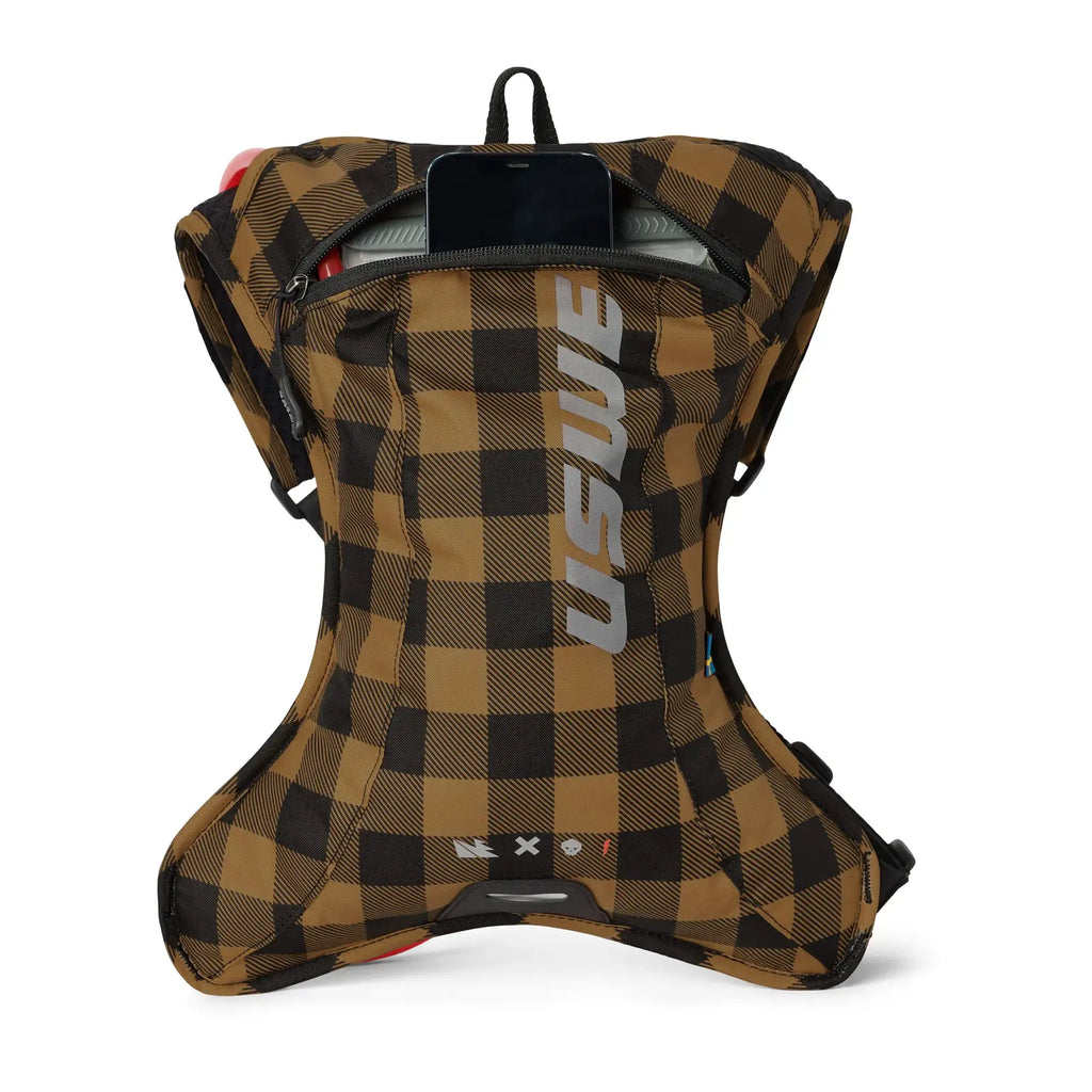 USWE Outlander XC 2 Hydration Pack with 1.5L Elite Bladder – Flannel Bronze/Black