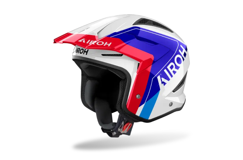 Airoh TRR2 Hunt Blue/Red Gloss Trials Helmet