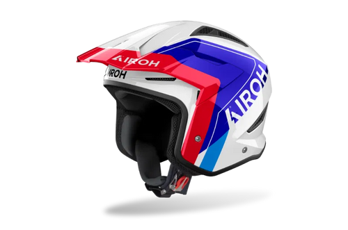 Airoh TRR2 Hunt Blue/Red Gloss Trials Helmet