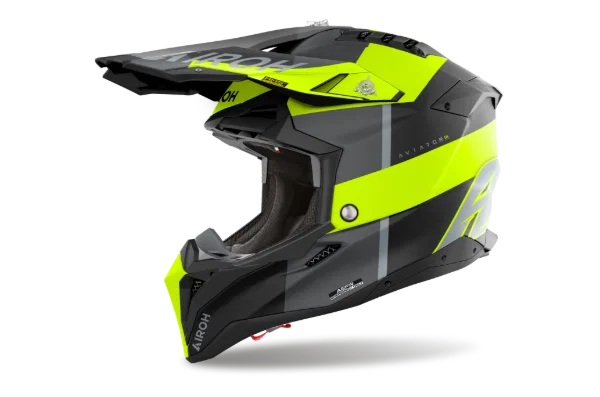 Airoh Aviator 3 Monach Yellow Matt MX Helmet