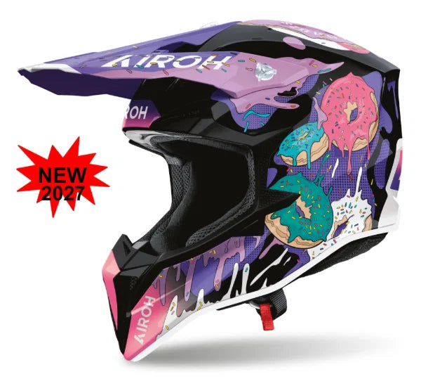 AIROH WRAAAP DONUTS GLOSS MX HELMET – Enduro Tyres