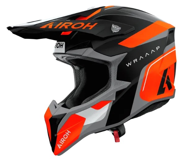 Airoh Wraaap Conquer Orange Matt MX Helmet