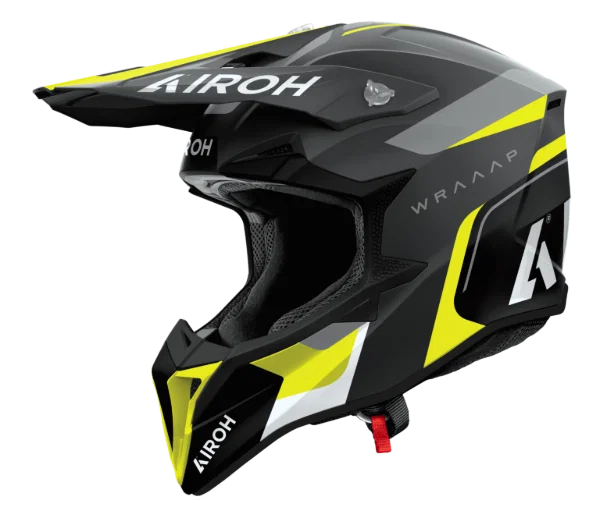 Airoh Wraaap Conquer Yellow Matt MX Helmet